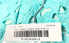 Load image into Gallery viewer, Tahari Womens Green Sleeveless Round Neck Cutout Lace Sheath Dress Size 12 W/Tag
