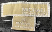 Load image into Gallery viewer, Michael Kors Womens Black Flat Front Wide-Leg Dress Pants Size 2P