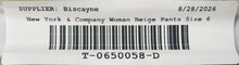 Load image into Gallery viewer, 7th Avenue New York & Company Womens Beige Straight Leg Cropped Pants Size 6