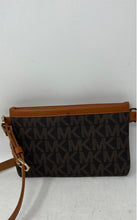 Load image into Gallery viewer, Michael Kors Womens Brown Monogram Print Zipper Adjustable Strap Fanny Pack Bag