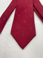Load image into Gallery viewer, Christian Dior Mens Burgundy Printed Silk Formal Adjustable Pointed Tie