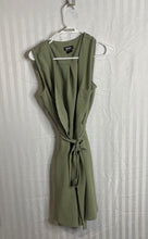 Load image into Gallery viewer, DKNY Womens Green Sleeveless V-Neck Short Wrap Dress Size 12