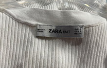 Load image into Gallery viewer, Zara Knit Womens White Sleeveless Scoop Neck Ribbed Pullover Tank Top Size Small