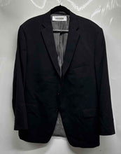 Load image into Gallery viewer, Calvin Klein Mens Black Wool Long Sleeve Notch Collar 2-Button Blazer Size 48R