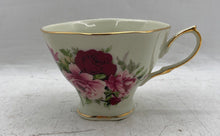 Load image into Gallery viewer, Lot Of 11 Pcs Formalities By Baum Bros White Floral Teacups & Saucer Set