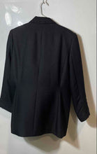 Load image into Gallery viewer, Together Womens Black Textured Long Sleeve Notch Lapel One-Button Blazer Size 16