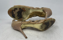 Load image into Gallery viewer, Michael Kors Womens Jessie Beige Patent Leather Strappy Heels Size 9.5 M
