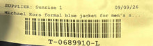 Load image into Gallery viewer, Michael Kors Mens Blue Notch Collar Long Sleeve Two-Button Blazer Size 46R