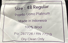 Load image into Gallery viewer, Pronto Uomo Platinum Mens Black Executive Fit Two-Button Blazer Size 48R