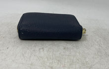 Load image into Gallery viewer, Unbranded Womens Blue Bee Logo Pebbled Leather Card Slots Zip-Around Wallet