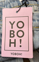 Load image into Gallery viewer, Yoboh! Girls Light Blue Denim Medium-Wash Straight-Leg Jeans Size 12 With Tag