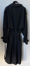 Load image into Gallery viewer, London Fog Mens Black Long Sleeve Limited Edition Belted Trench Coat Size 44L