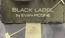 Load image into Gallery viewer, Black Label By Evan Picone Womens Blue Long Sleeve Open Front Blazer Size 16