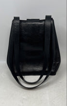 Load image into Gallery viewer, Victor Hugo Womens Black Leather Double Top Handle Turn Lock Shoulder Bag