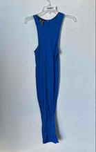 Load image into Gallery viewer, Forever 21 Womens Blue Ribbed Sleeveless Round Neck Back Zip Maxi Dress Size S/M