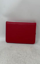 Load image into Gallery viewer, Red Leather Folding Folio Tablet Case With Bluetooth Keyboard Untested