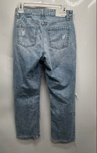 Load image into Gallery viewer, Express Womens Blue Denim Medium Wash Distressed Mid Rise Boyfriend Jeans Sz 0P