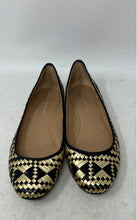 Load image into Gallery viewer, Rebecca Minkoff Womens Uma Gold Black Slip-On Round Toe Ballet Flats Size 7M