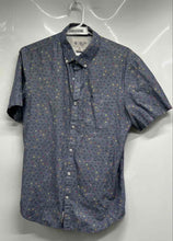 Load image into Gallery viewer, Original Penguin Mens Gray Printed Collared Short Sleeve Button-Up Shirt Size M