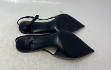 Load image into Gallery viewer, Zara Womens Black Patent Leather Pointed Toe High Slingback Heels Size EUR 36