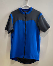 Load image into Gallery viewer, Nike Mens Blue Dark Gray Short Sleeve Full-Zip Cycling Jersey Size Large