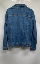 Load image into Gallery viewer, Zara Womens Blue Denim Medium Wash Long Sleeve Button Front Trucker Jacket Sz L