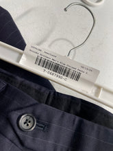 Load image into Gallery viewer, Brooks Brothers Mens Blue Striped Flat Front Straight Leg Dress Pants Size 42/37