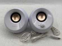 Load image into Gallery viewer, Set Of 2 Pcs Creative Pebble V3 Model MF1680 White Desktop Speakers Not Tested