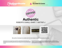 Load image into Gallery viewer, Authentic Roberto Cavalli Mens White Cotton Graphic T-Shirt Size XL Worn