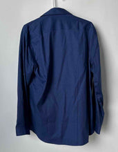 Load image into Gallery viewer, Michael Kors Mens Dark Blue Long Sleeve Collared Dress Shirt Size 16