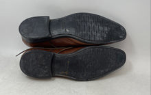 Load image into Gallery viewer, Adam Derrick Mens Brown Leather Lace-Up Plain Toe Derby Dress Shoes Size 10