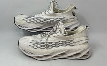 Load image into Gallery viewer, Ovelove Mens White Black Lace-Up Low Top Sneaker Shoes Size EUR 45