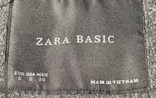 Load image into Gallery viewer, Zara Womens Gray Long Sleeve Full-Zip Collared Overcoat Size Small