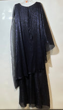 Load image into Gallery viewer, Betsy Adam Womens Blue Cut-Out Back Evening Ball Gown Dress Size 16