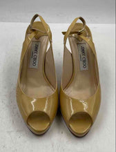 Load image into Gallery viewer, Authentic Jimmy Choo London Womens Nova Yellow Slingback Heels Sz EUR 37 Damaged