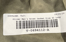 Load image into Gallery viewer, Oliver Mens Brown Printed Long Sleeve Three-Button Blazer Size 42 Long
