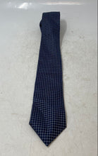 Load image into Gallery viewer, Barneys New York Mens Blue Check Keeper Loop Adjustable Formal Pointed Tie