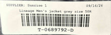 Load image into Gallery viewer, Lineage Mens Gray Notch Collar Long Sleeve Two-Button Blazer Size 50R