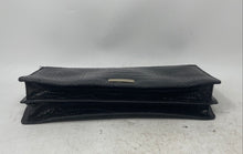 Load image into Gallery viewer, Antonio Melani Womens Black Animal Print Flap Clutch Handbag