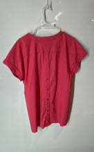 Load image into Gallery viewer, Alfani Womens Pink Short Sleeve Split Neck Pullover Blouse Top Size Small