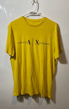 Load image into Gallery viewer, Armani Exchange Mens Yellow Short Sleeve Crew Neck Pullover T-Shirt Size L