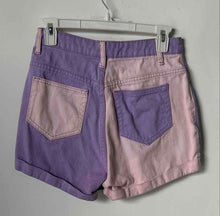 Load image into Gallery viewer, My Melody & Kuromi By Sanrio Girls Purple Pink Denim Boyfriend Shorts Size 3