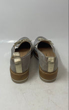 Load image into Gallery viewer, Michele Lopriore Womens Cassidy Beige Gold Glitter Tassel Loafer Shoes Size 37.5