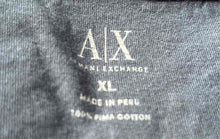 Load image into Gallery viewer, Armani Exchange Mens Black Graphic Print Cotton Short Sleeve T-Shirt Size XL