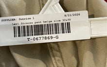 Load image into Gallery viewer, Levi Strauss Mens Beige Stretch Pockets Casual Straight Leg Jeans Size 32x30