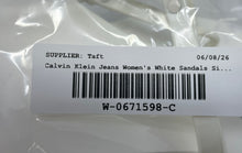 Load image into Gallery viewer, Calvin Klein Jeans Womens Edhen White Cutout Logo Slip-On Thong Sandals Size 10M