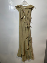 Load image into Gallery viewer, Max Studio Womens Yellow Heart Print Ruffle Sleeveless Wrap Dress Sz XS W/ Tags