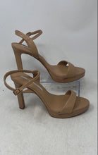 Load image into Gallery viewer, Gianni Bini Womens Lillet Beige Leather Open Toe Buckle Platform Heels Size 10M