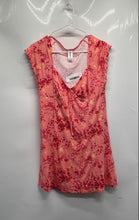 Load image into Gallery viewer, Abound Womens Pink Red Floral Short Sleeve V-Neck Pullover Mini Dress Size M