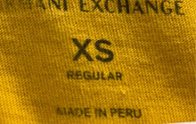 Load image into Gallery viewer, Armani Exchange Mens Yellow Stripe Logo Short Sleeve Crew Neck T-Shirt XS